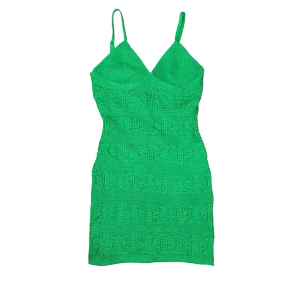 Olive & Oak Dresses & Skirts - Olive + Oak Green Crochet Bodycon Dress – NWT Size Small